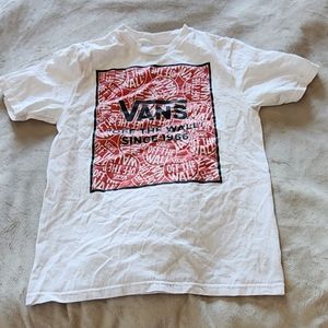 Vans white tee shirt